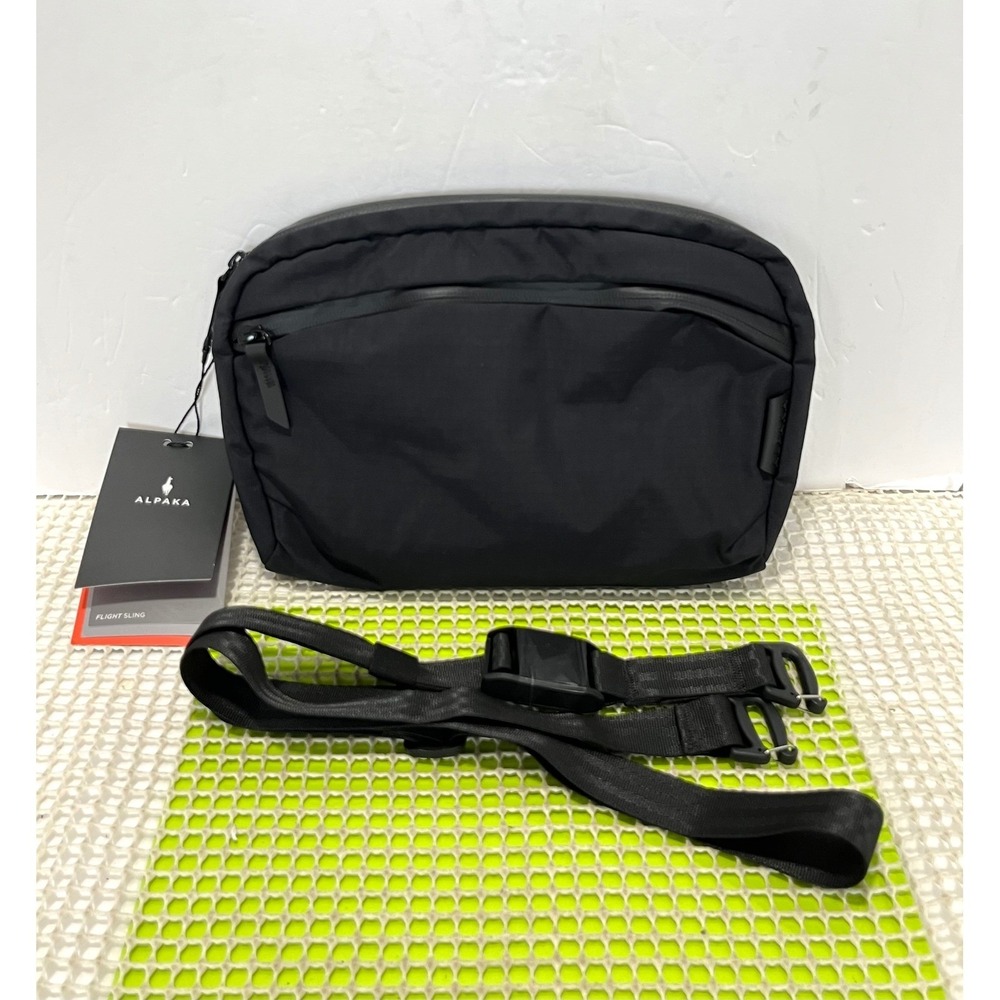 Alpaka Flight Sling Black Axoflux 210D Weatherproof Crossbody Bag Travel New